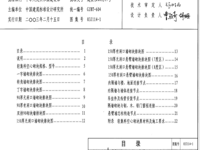 03J114-1 内隔墙建筑构造J111~114（2003年合订本）