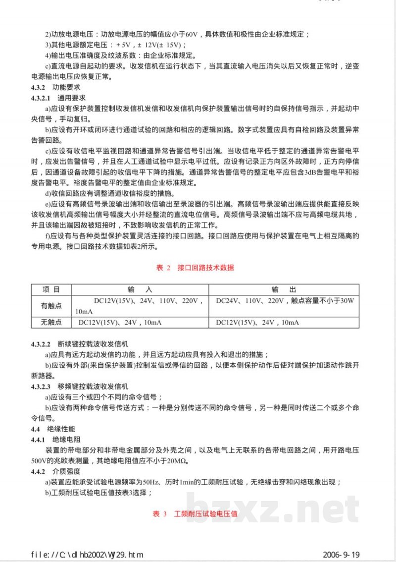 DL/T 524-2002 继电保护专用电力线载波收发信机技术条件 DL/T 524-2002 继电保护专用电力线载波收发信机技术条件