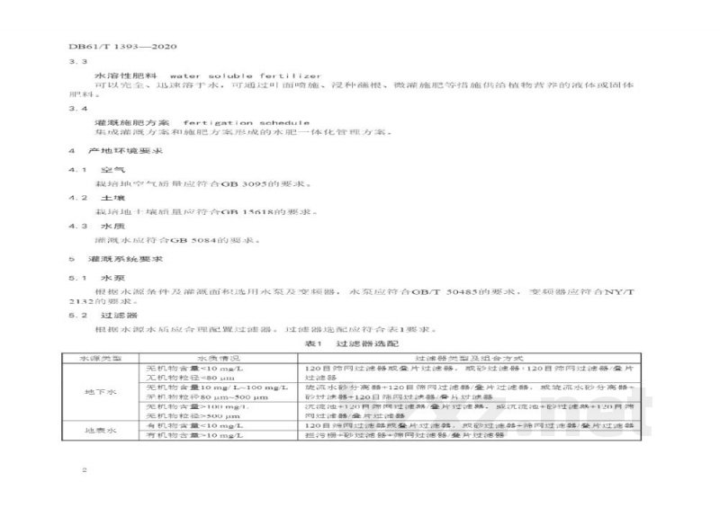 DB61/T 1393-2020设施栽培甜瓜水肥一体化技术规程 DB61/T 1393-2020设施栽培甜瓜水肥一体化技术规程