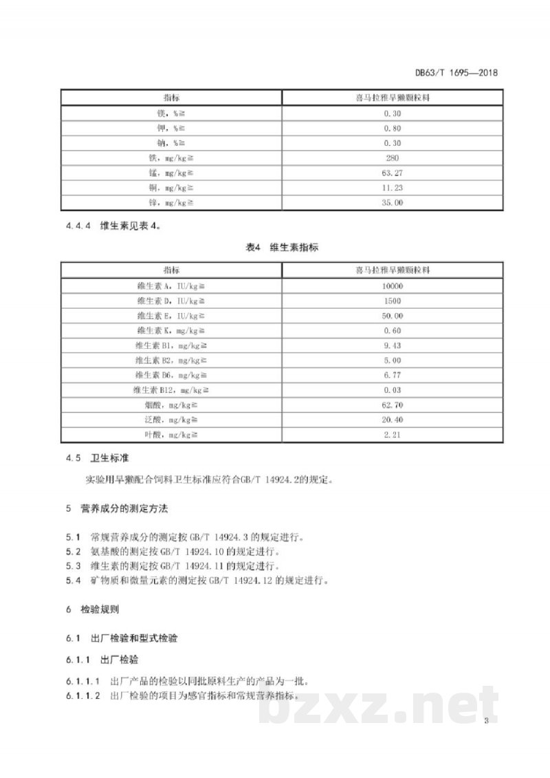 DB63/T 1695-2018实验用喜马拉雅旱獭 配合饲料 DB63/T 1695-2018实验用喜马拉雅旱獭 配合饲料