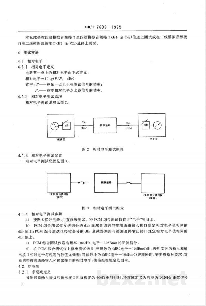 GB/T 7609-1995 电信网中脉冲编码调制音频通路传输特性常用测试方法 GB/T 7609-1995 电信网中脉冲编码调制音频通路传输特性常用测试方法