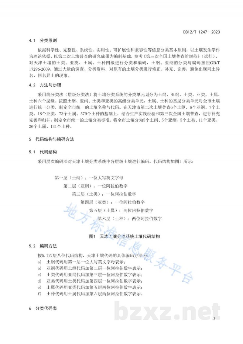 DB12/T 1247-2023天津土壤分类与代码 DB12/T 1247-2023天津土壤分类与代码
