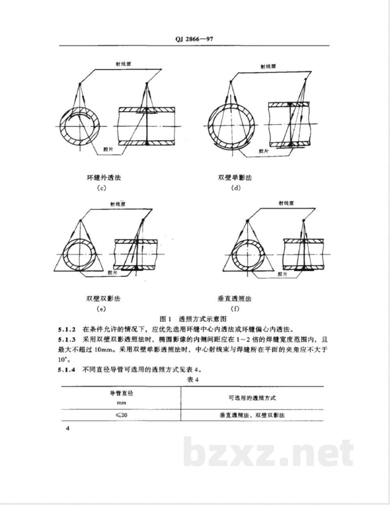 QJ 2866-1997 导管环焊缝熔焊对接接头X射线照相检验方法 QJ 2866-1997 导管环焊缝熔焊对接接头X射线照相检验方法