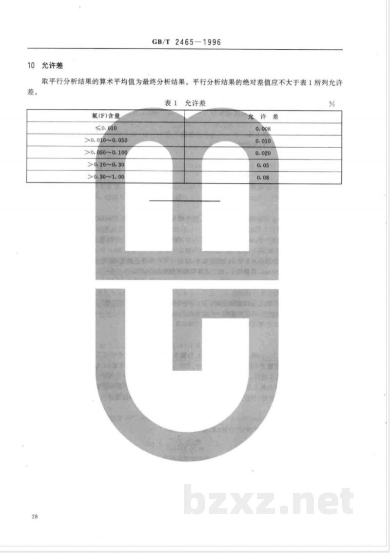 GB/T 2465-1996 硫铁矿和硫精矿中氟含量的测定 离子选择性电极法 GB/T 2465-1996 硫铁矿和硫精矿中氟含量的测定 离子选择性电极法