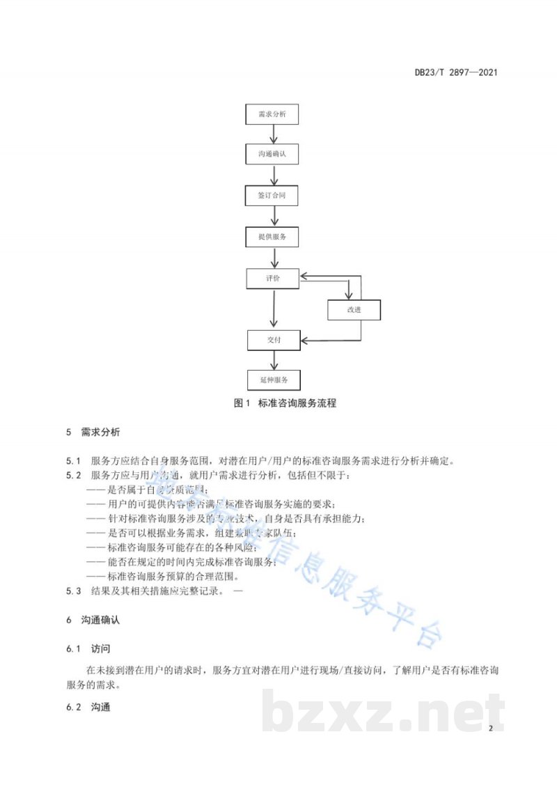 DB23/T 2897-2021标准咨询服务规范 DB23/T 2897-2021标准咨询服务规范