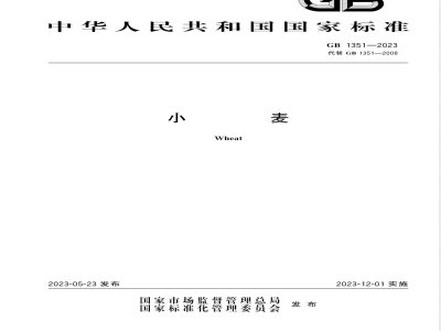 GB 1351-2023小麦 