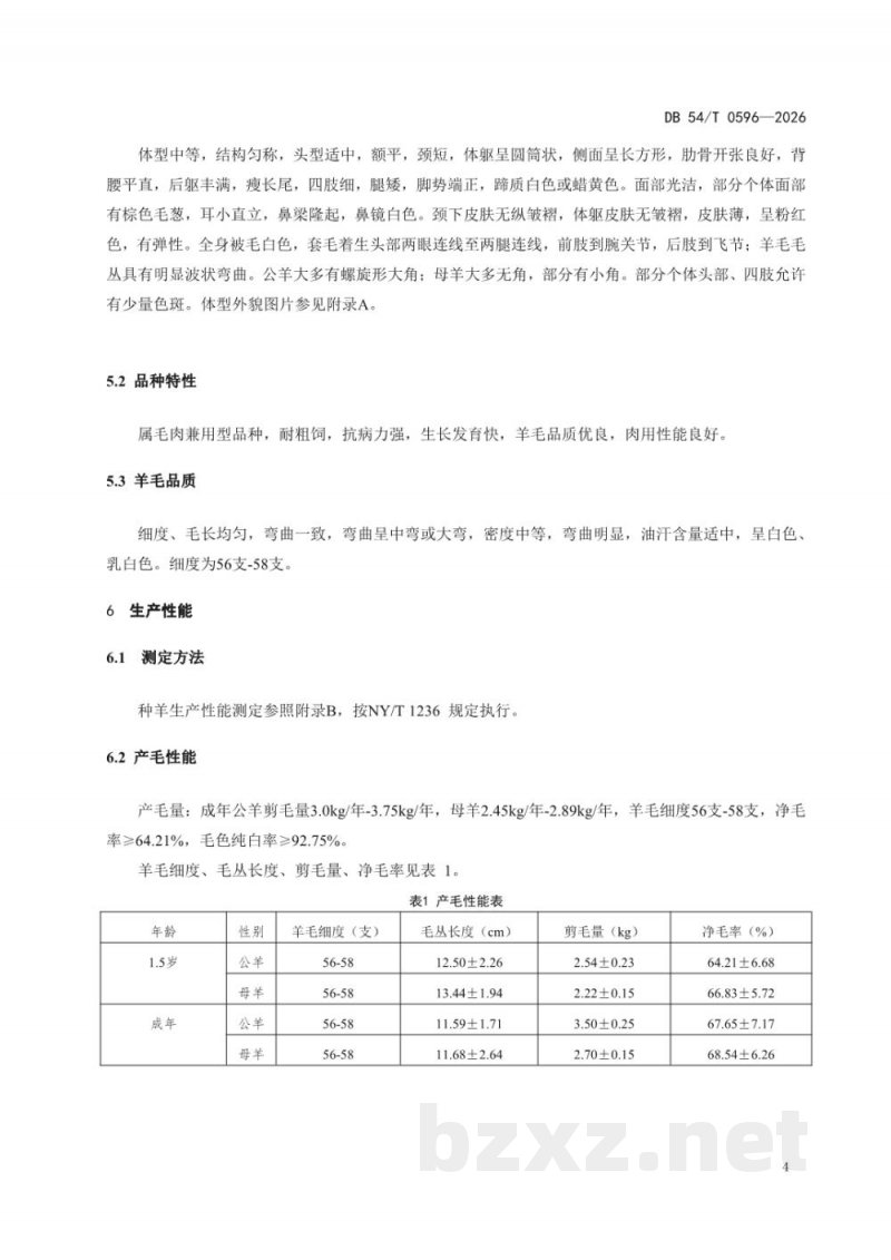 DB54/T 0596-2026杰卡尔孜半细毛羊 DB54/T 0596-2026杰卡尔孜半细毛羊