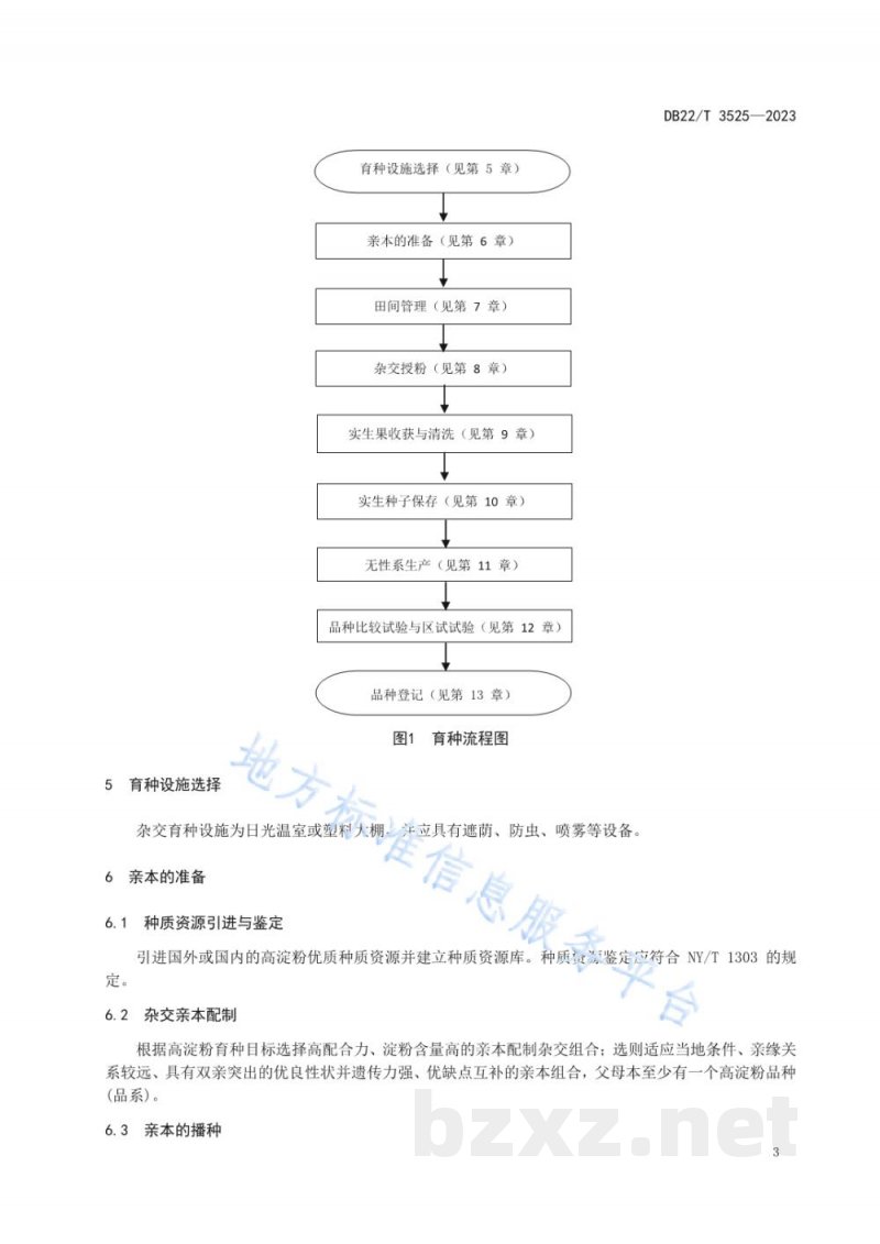 DB22/T 3525-2023高淀粉马铃薯杂交育种技术规程 DB22/T 3525-2023高淀粉马铃薯杂交育种技术规程