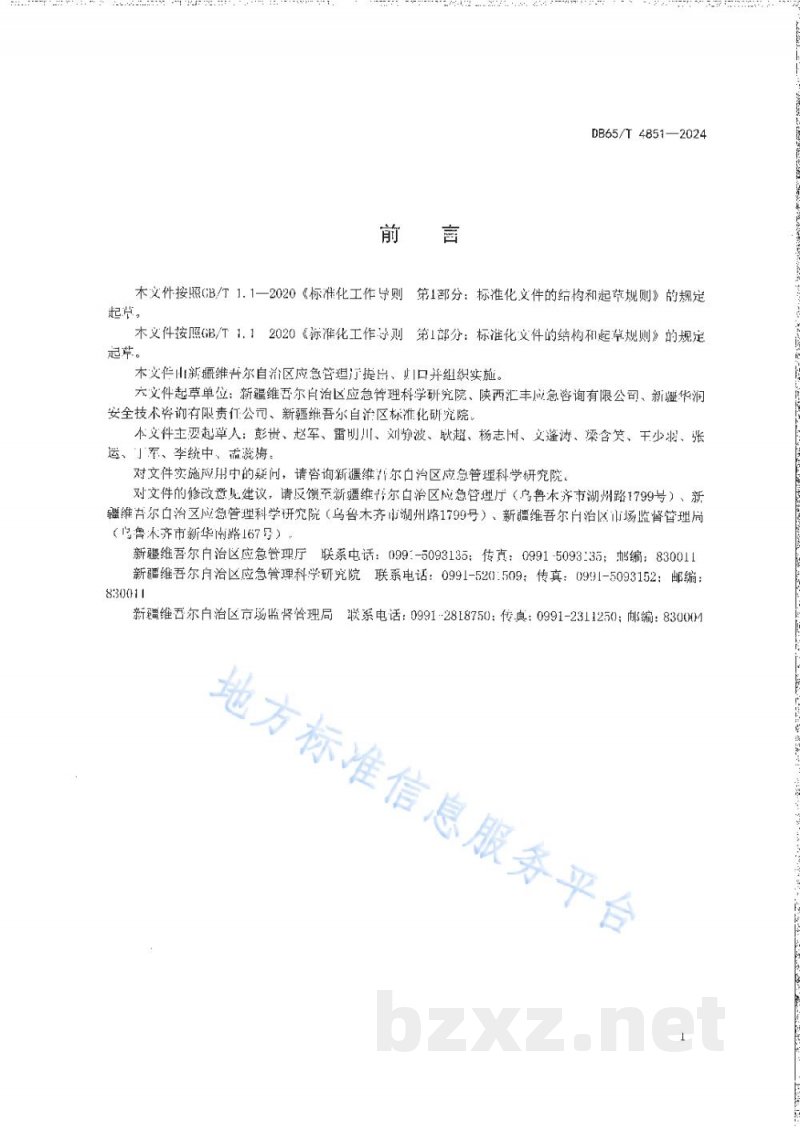 DB65/T 4851-2024化工行业企业重大安全风险认定 DB65/T 4851-2024化工行业企业重大安全风险认定