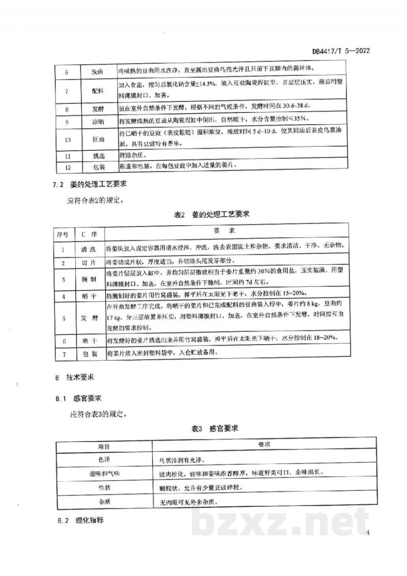 DB4417/T 5-2022地理标志产品 阳江姜豉 DB4417/T 5-2022地理标志产品 阳江姜豉