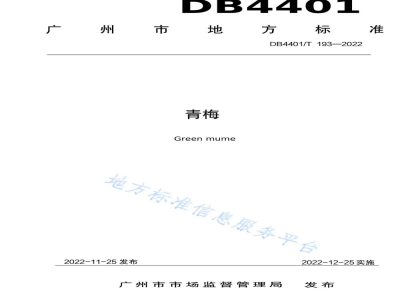 DB4401/T 193-2022青梅
