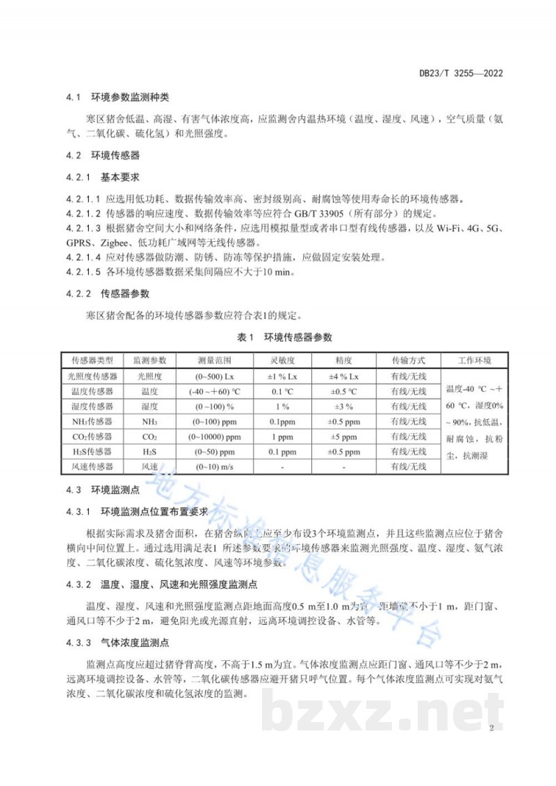 DB23/T 3255-2022寒区猪舍智能化环境控制技术规范 DB23/T 3255-2022寒区猪舍智能化环境控制技术规范
