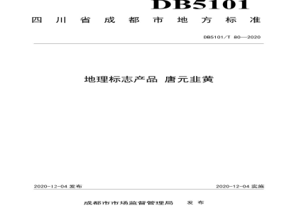 DB5101/T 80-2020地理标志产品 唐元韭黄