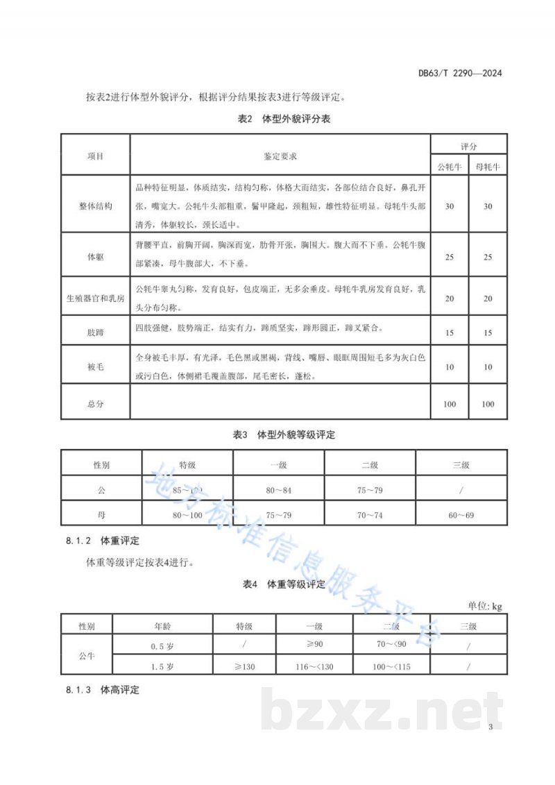 DB63/T 2290-2024玉树牦牛 DB63/T 2290-2024玉树牦牛