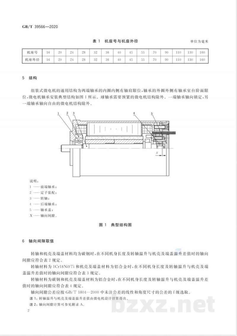 GB/T 39566-2020微电机 轴向间隙 GB/T 39566-2020微电机 轴向间隙