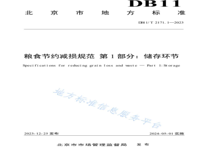 DB11/T 2171.1-2023粮食节约减损规范 第1部分：储存环节