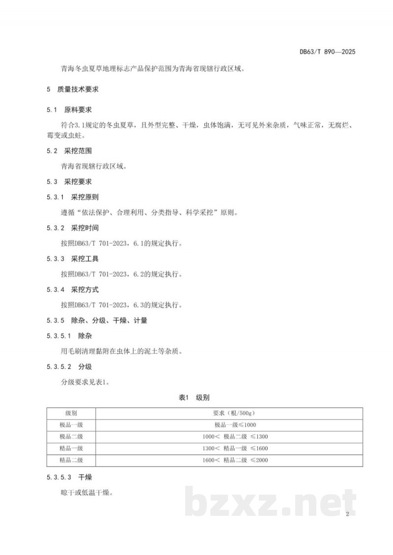 DB63/T 890-2025地理标志产品 青海冬虫夏草 DB63/T 890-2025地理标志产品 青海冬虫夏草
