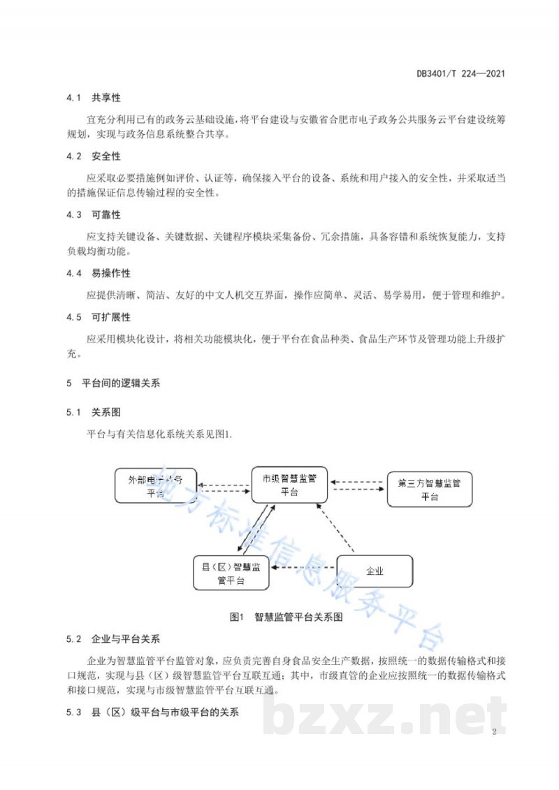 DB3401/T 224-2021食品生产安全智慧监管平台建设指南