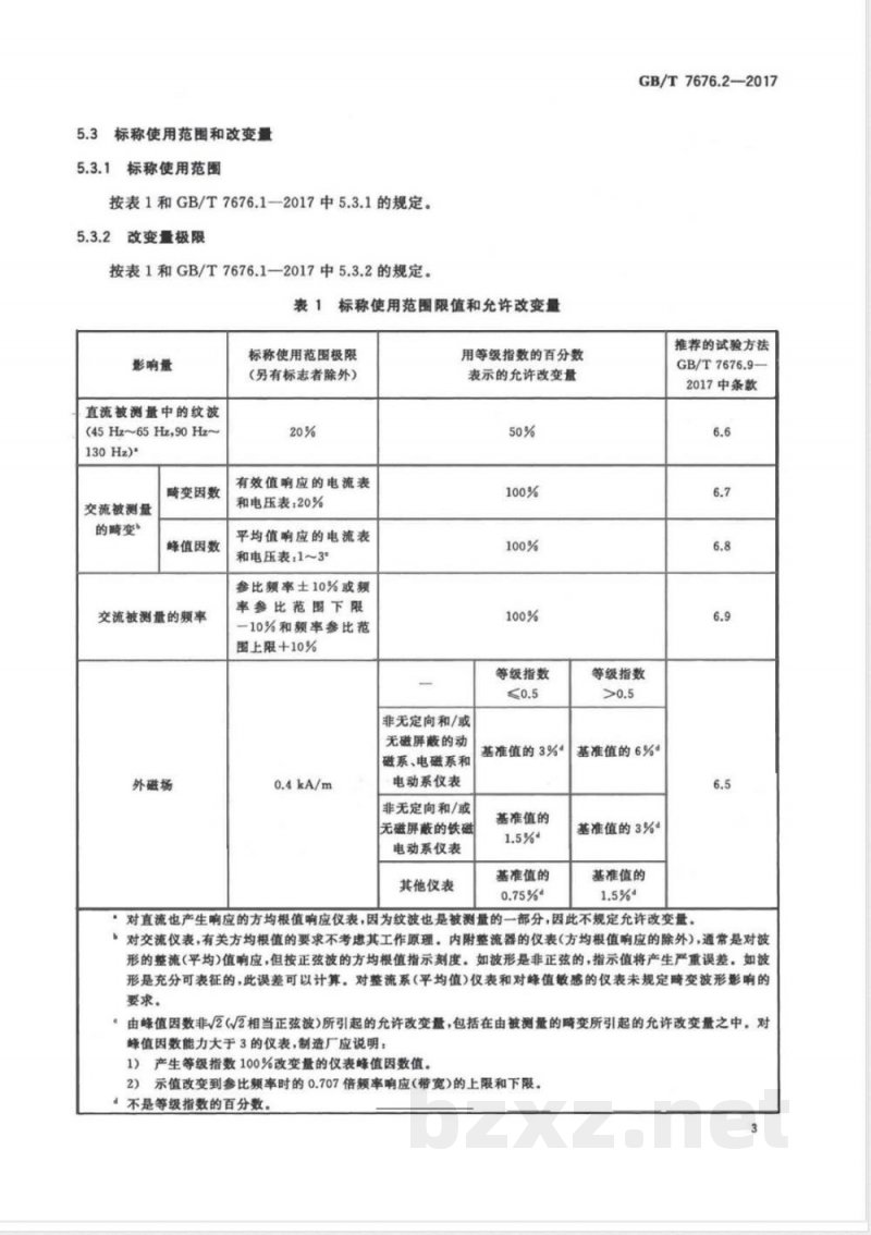 GB/T 7676.2-2017直接作用模拟指示电测量仪表及其附件 第2部分:电流表和电压表的特殊要求 GB/T 7676.2-2017直接作用模拟指示电测量仪表及其附件 第2部分:电流表和电压表的特殊要求