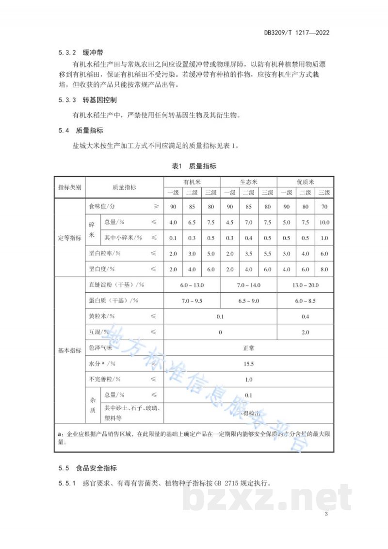 DB3209/T 1217-2022地理标志产品 盐城大米 DB3209/T 1217-2022地理标志产品 盐城大米