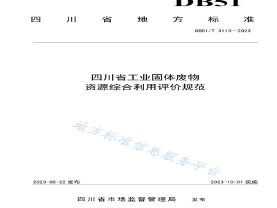 DB51/T 3113-2023四川省工业固体废物资源综合利用评价规范
