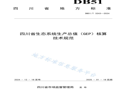 DB51/T 3243-2024四川省生态系统生产总值（GEP）核算技术规范