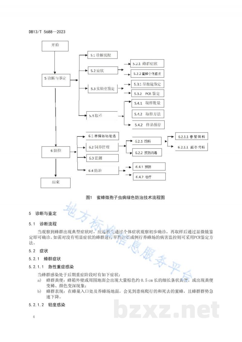 DB13/T 5688-2023蜜蜂微孢子虫病绿色防治技术规程 DB13/T 5688-2023蜜蜂微孢子虫病绿色防治技术规程