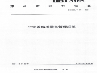 DB1305/T 114-2024企业首席质量官管理规范