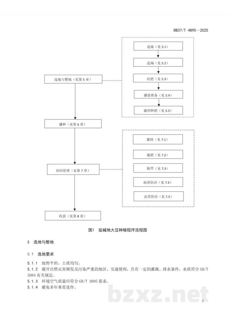 DB37/T 4895-2025盐碱地大豆种植技术规程 DB37/T 4895-2025盐碱地大豆种植技术规程