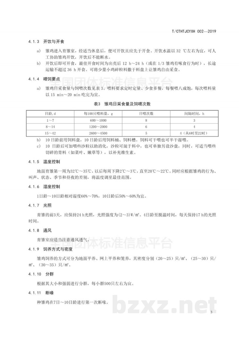T/CTHTJCYXH 002-2019河田鸡 饲养技术规范 T/CTHTJCYXH 002-2019河田鸡 饲养技术规范