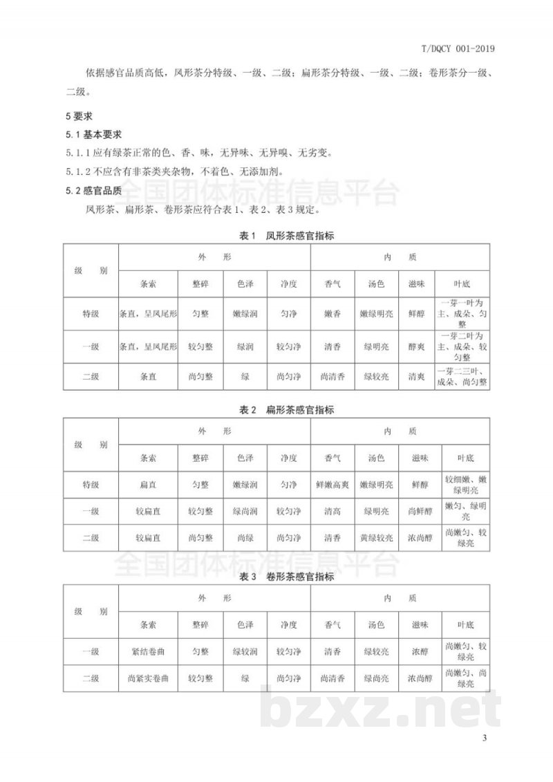 T/DQCY 001-2019德清绿茶 T/DQCY 001-2019德清绿茶