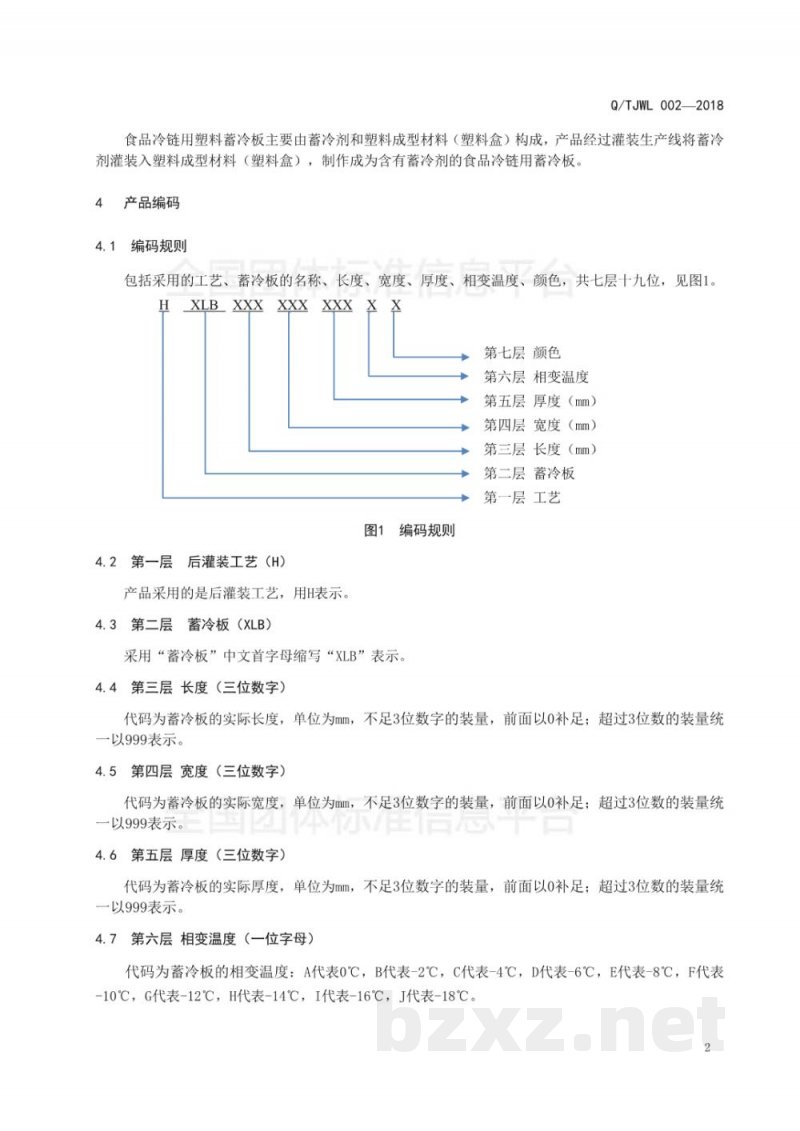 T/TJWL 002-2018食品冷链用塑料蓄冷板