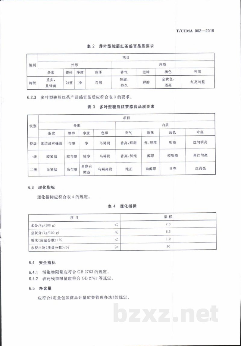T/CTMA 002-2018骏眉红茶 T/CTMA 002-2018骏眉红茶