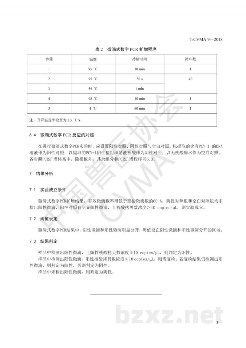 T/CVMA 9-2018猪圆环病毒I型微滴式数字PCR检测方法 T/CVMA 9-2018猪圆环病毒I型微滴式数字PCR检测方法