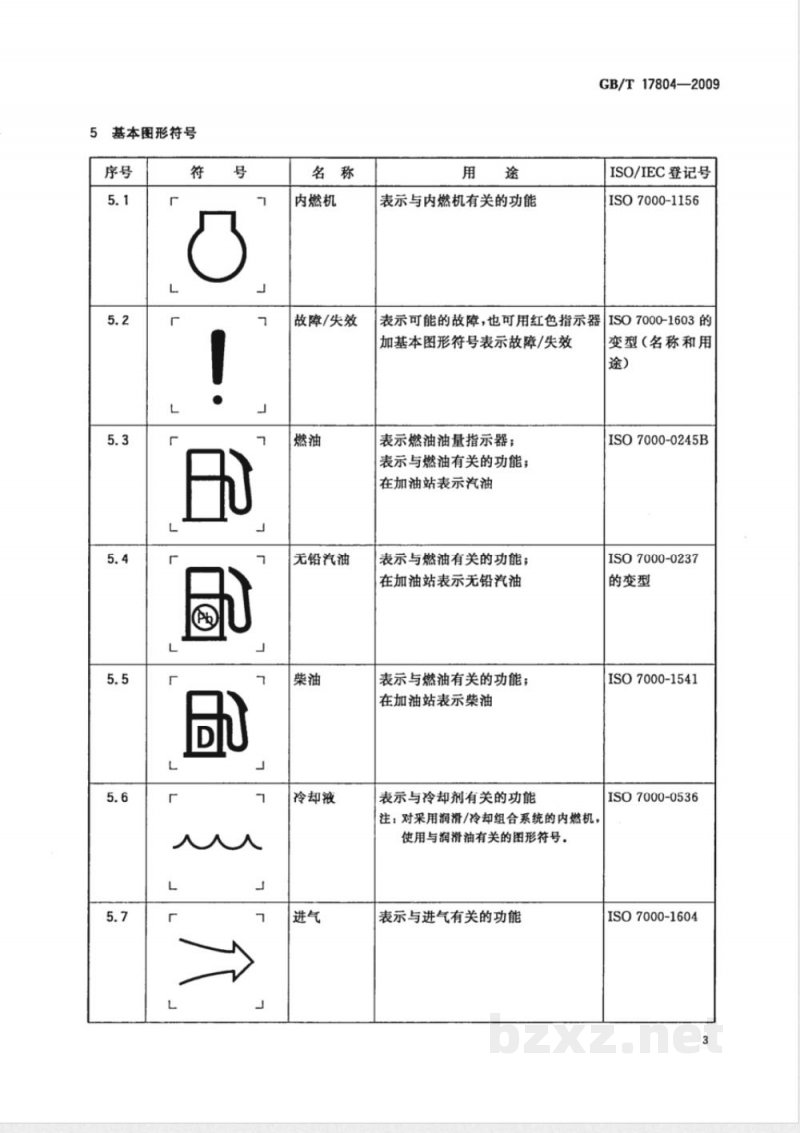 GB/T 17804-2009 往复式内燃机 图形符号 GB/T 17804-2009 往复式内燃机 图形符号