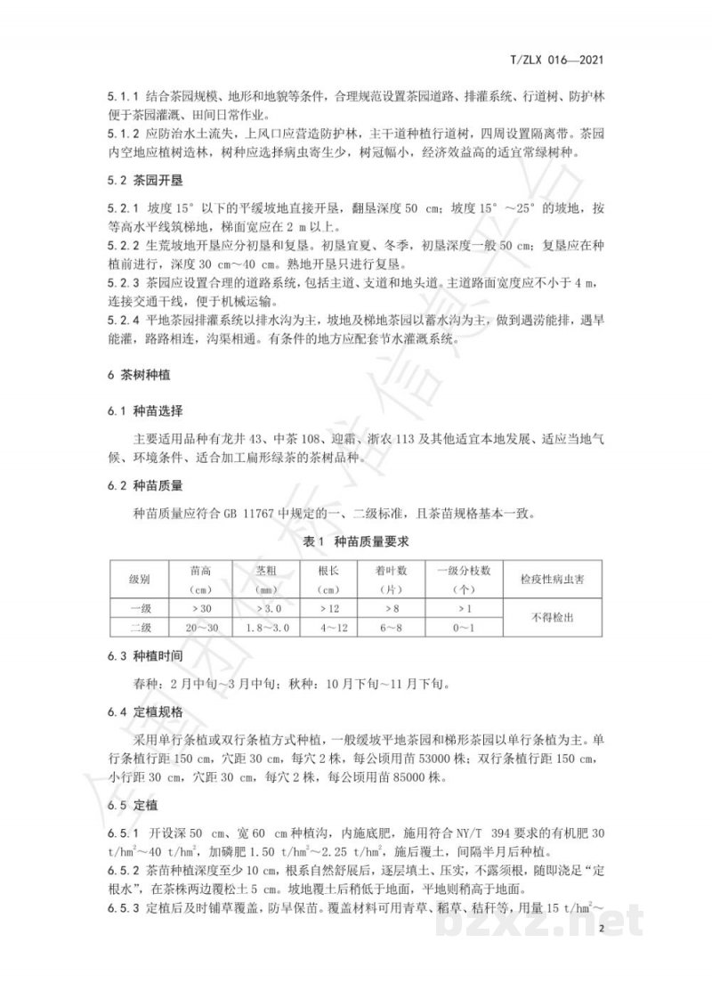 T/ZLX 016-2021绿色食品 扁形绿茶生产技术规程