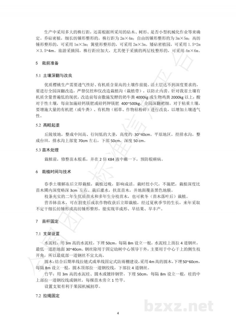 T/YTCA 009-2020烟台大樱桃露地栽培建园技术规程