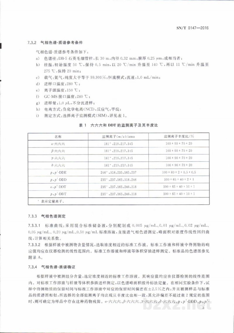 SN/T 0147-2016出口茶叶中六六六、滴滴涕残留量的检测方法