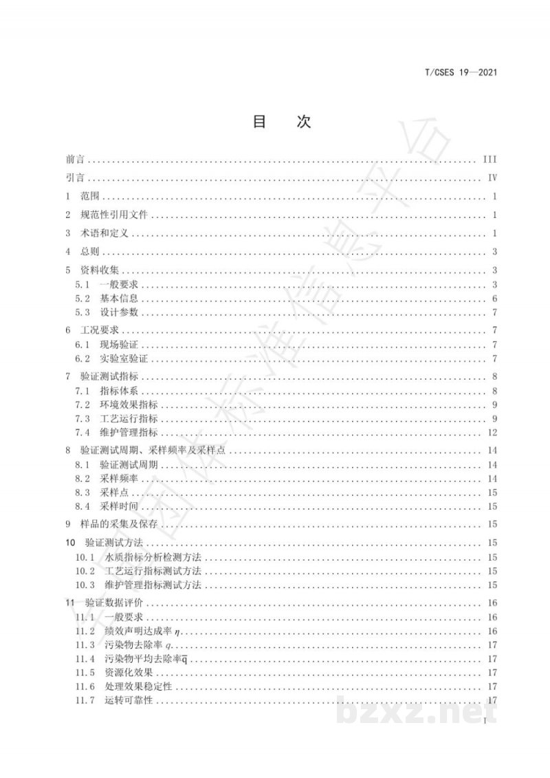 T/CSES 19-2021农村生活污水处理技术验证评价规范