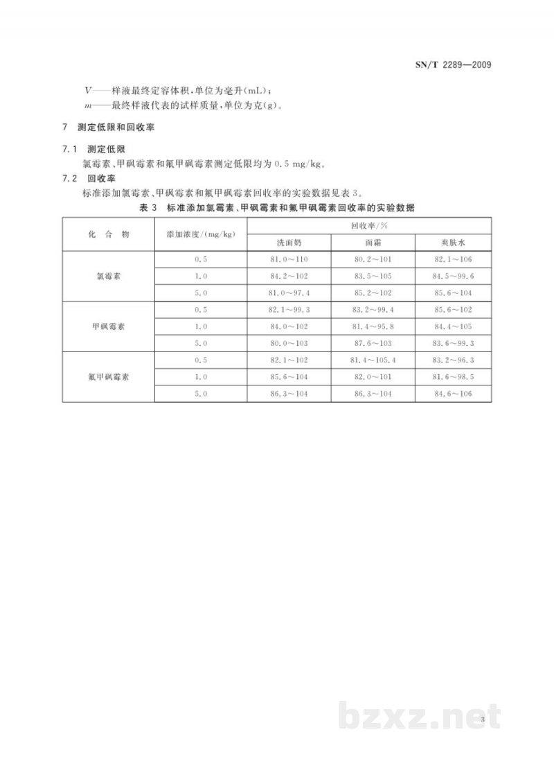 SN/T 2289-2009进出口化妆品中氯霉素、甲砜霉素、氟甲砜霉素的测定 液相色谱-质谱/质谱法 SN/T 2289-2009进出口化妆品中氯霉素、甲砜霉素、氟甲砜霉素的测定 液相色谱-质谱/质谱法