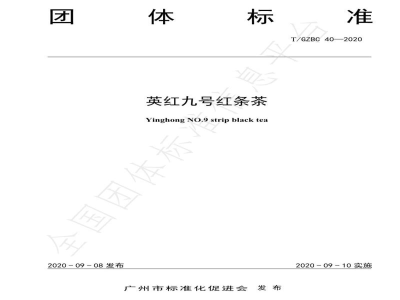 T/GZBC 40-2020英红九号红条茶