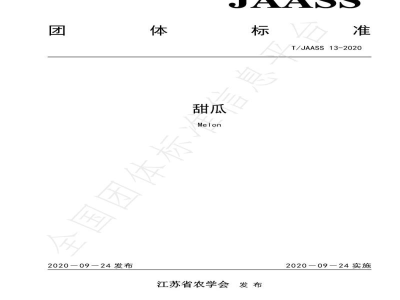 T/JAASS 13-2020甜瓜