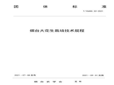 T/YAASS 02-2021烟台大花生栽培技术规程
