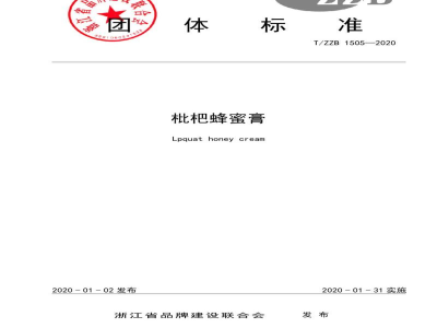 T/ZZB 1505-2020枇杷蜂蜜膏