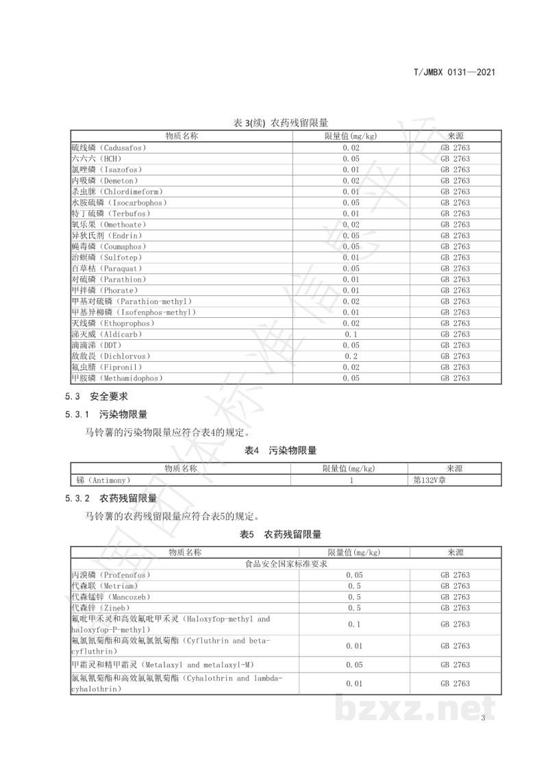 T/JMBX 0131-2021江深食品 马铃薯