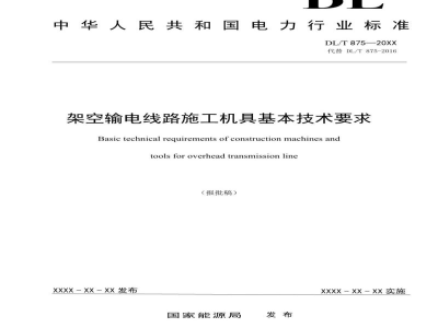 DL/T 875—2024 架空输电线路施工机具基本技术要求