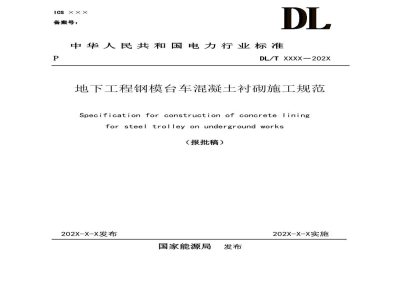 DL/T 5885—2024 地下工程钢模台车混凝土衬砌施工规范