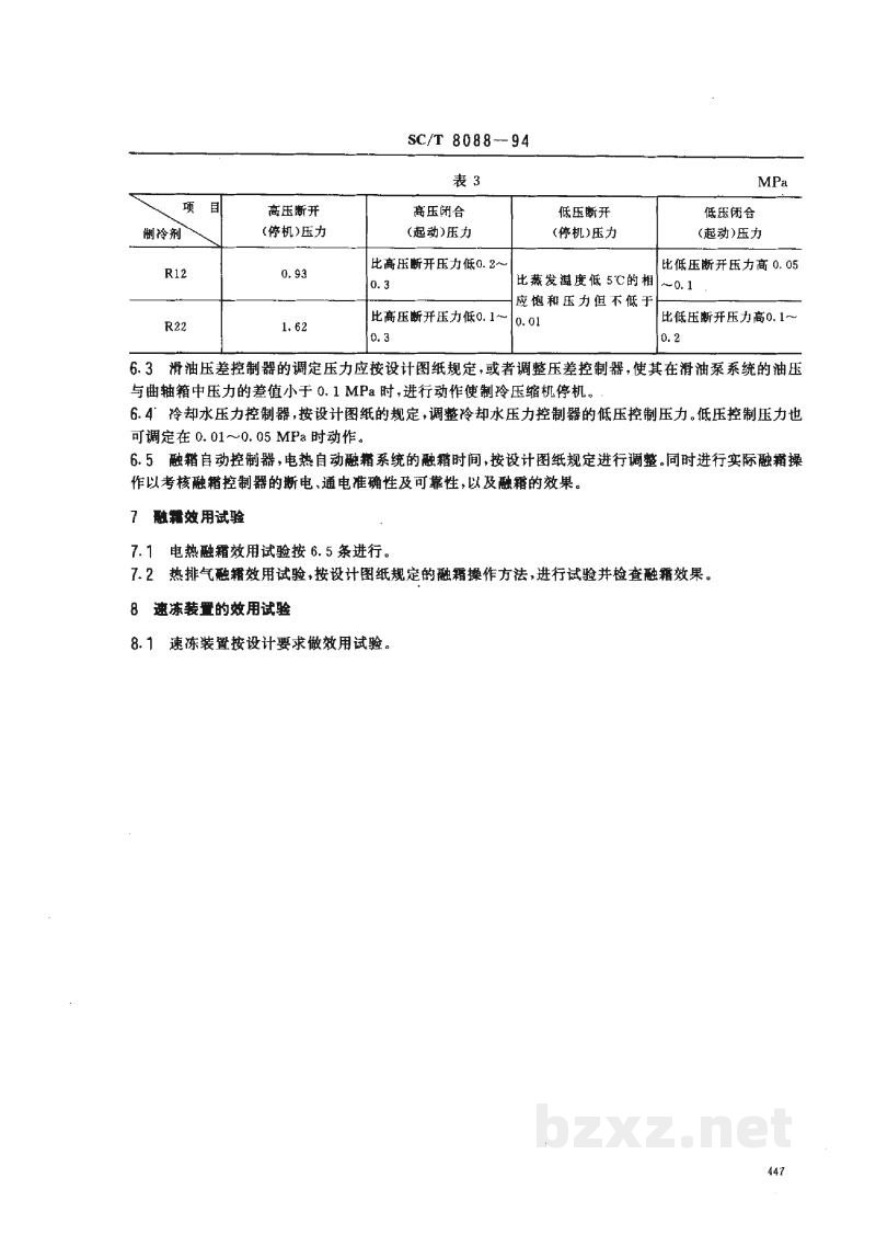 SC/T 8088-1994渔船制冷系统效用试验技术要求 SC/T 8088-1994渔船制冷系统效用试验技术要求