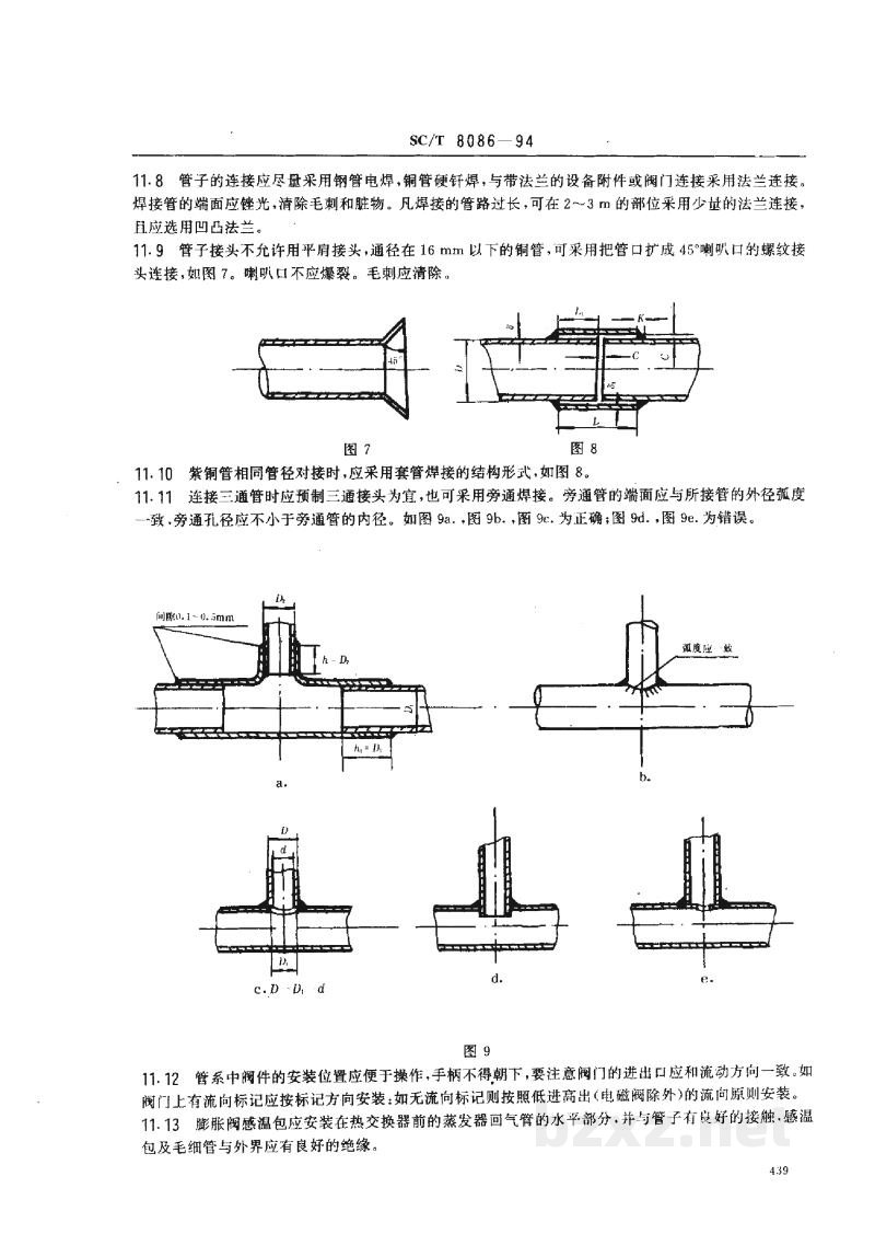 SC/T 8086-1994渔船制冷机组安装技术要求 SC/T 8086-1994渔船制冷机组安装技术要求