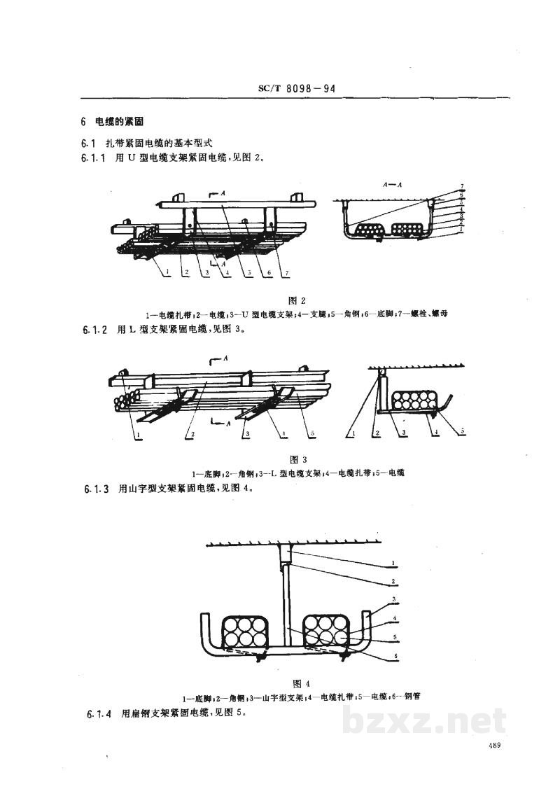 SC/T 8098-1994渔船电缆敷设技术要求 SC/T 8098-1994渔船电缆敷设技术要求